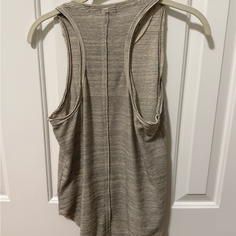 Vici Striped Tank in Beige and Black - Picture 4 of 4